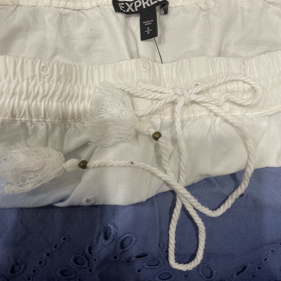 EXPRESS DIP DYED EYELET TRIM SKIRT - Picture 5 of 5